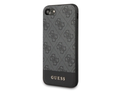 Capa para iPhone 7 GUESS Pele Sintética Rígida Cinzento