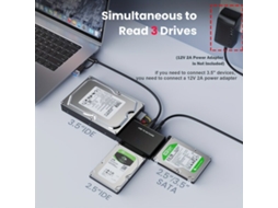 Adaptador Usb 3.0 / Usb C Para Sata/ide 6,35/8,89 Cm Hdd/ssd, Kit Adaptador De Disco Rígido Universal.vayotoy