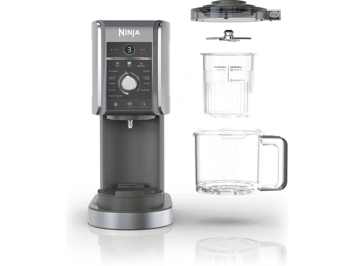 Máquina de Gelados NINJA Creami Deluxe Nc502eu (10 Programas - 700 ml)