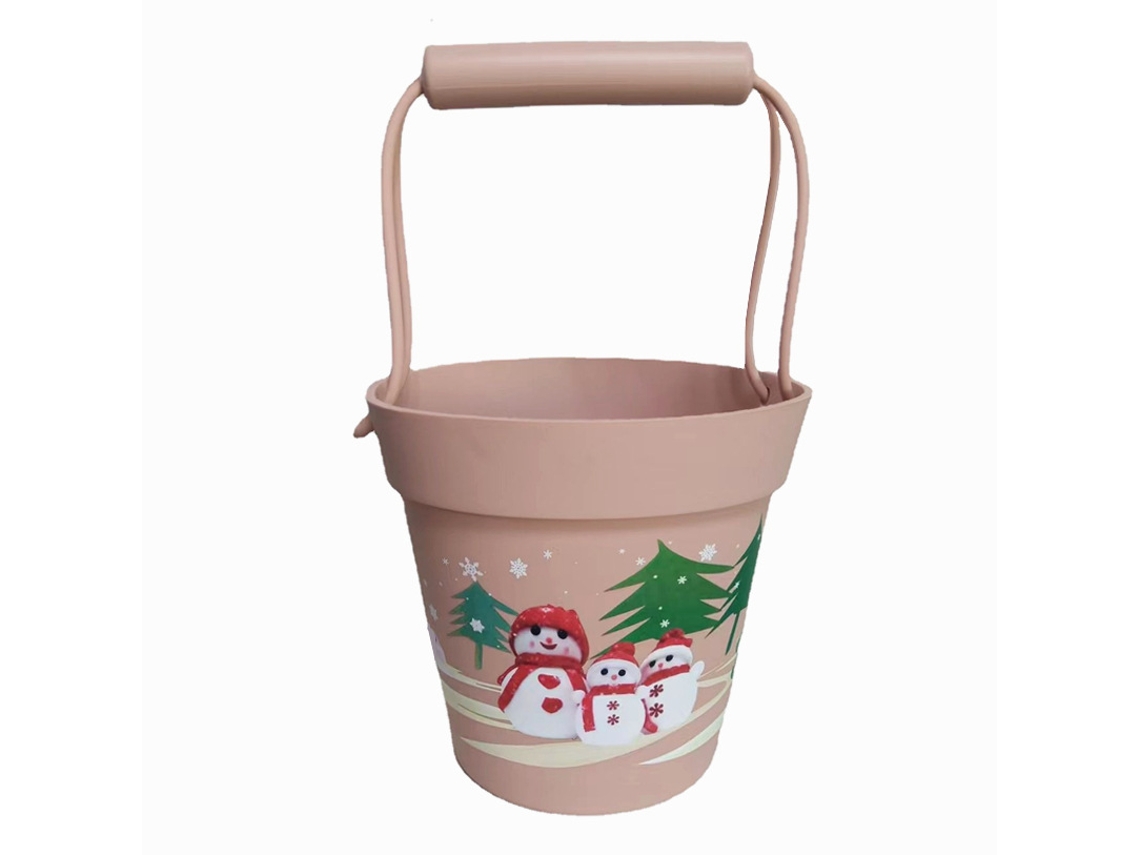 Yuysan Conjunto De Brinquedos De Praia Em Silicone, 6 Peças Boneco De Neve Rosa
