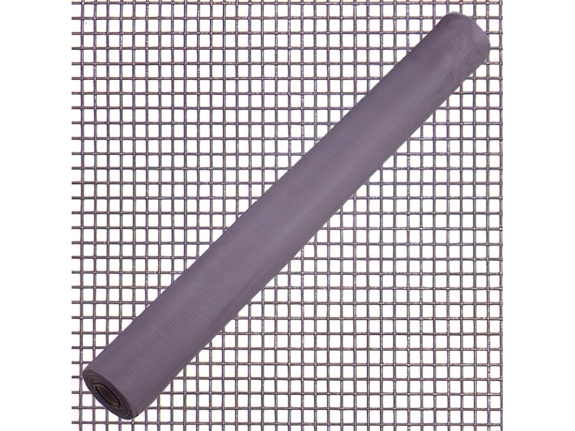 Rede Mosquiteira de Fibra de Vidro Cinza 18X16/60 cm Role 50 Metros. MAURER