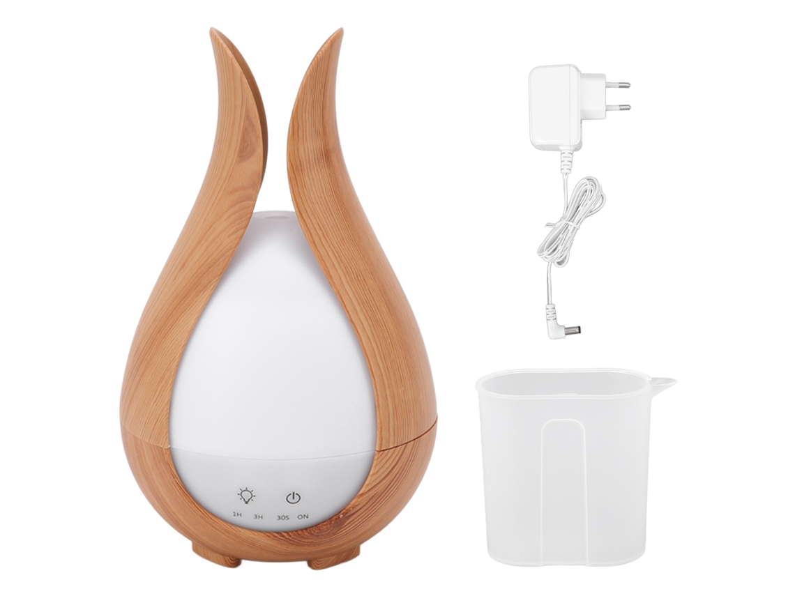 Umidificador Grão Madeira 200ml 8w 24v Desligamento Automático Silencioso Difusor | S/MARCA
