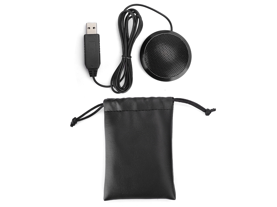 Microfone Mali de Colarinho, USB, com Placa de Som, para Computador
