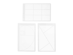 Conjunto De 3 Ferramentas Da Proporção Áurea Para Fotografia E