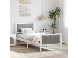 Vidaxl Estrutura da Cama Branco e Cinza Claro 80 X 200 Cm