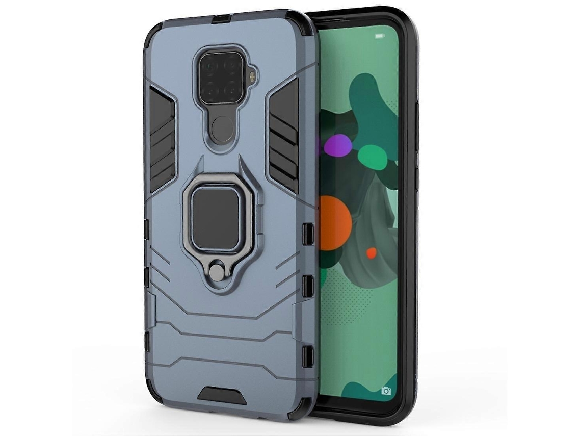 Capa Protetora À Prova De Choque Pc Tpu Com Suporte De Anel Magnético Para Huawei Nova 5i Pro