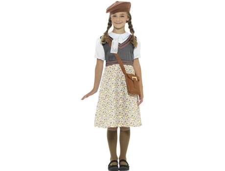 Fato de Menina  Refugiada Da 2.ª Guerra Mundial (Tam: 7 a 9 Anos)