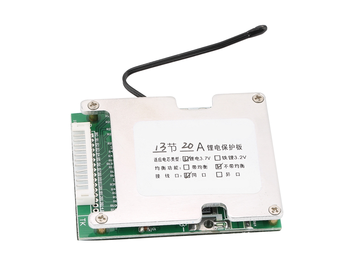 Placa De Proteção Bms De Bateria De Lítio 13s 20a