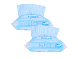 2 Pacotes Toalha de Limpeza Cozinha Descartável, 160 Unidades, Azul S/MARCA