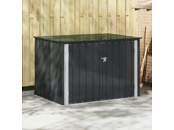 Vidaxl Caixa De Armazenamento Para Jardim Preto 151,5 X 107 X 100 Cm