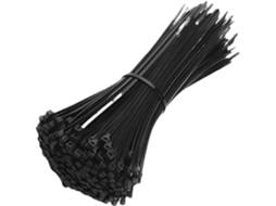 Abraçadeiras De Nylon Autotravantes, 100 Unidades Por Pacote, Com Anel De Retenção E Fecho Zíper Pretas, 2, 5x 100mm