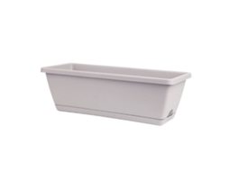 Caixa De Plantio Retangular Plástico Cinza Claro 50x19cm