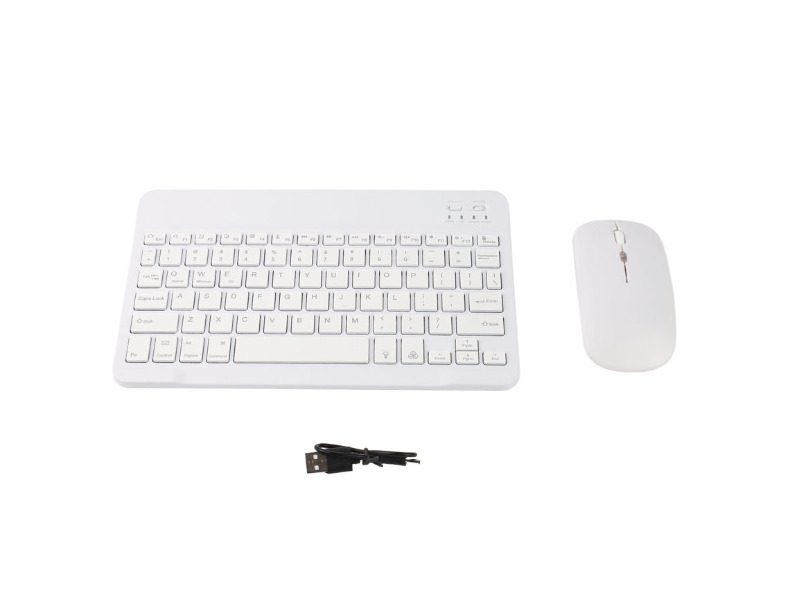 Raum-teclado Mouse Bluetooth Fino Leve Com Iluminação Rgb Para Celulares Tablets 10 Polegadas Recarregável