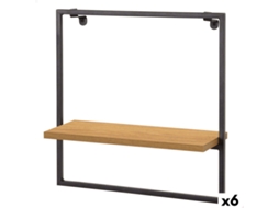 Prateleira Max Home Ferro Madeira Mdf 35 X 35 X 12 Cm (6 Unidades)
