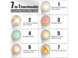 Dispositivo Facial De Microcorrente Ferramenta De Contorno Facial Antienvelhecimento 7 Em 1 Para Lifting De Rosto E Pescoço Massajador Facial Yizhood