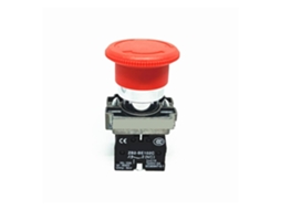 Interruptor de emergência vermelho XB2BS544C com operação automática e reinicialização por rotação, dois