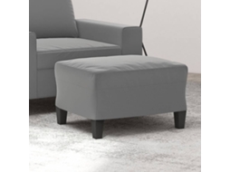 Vidaxl Apoio De Pés Tecido De Microfibra 60x50x41 Cinza-escuro
