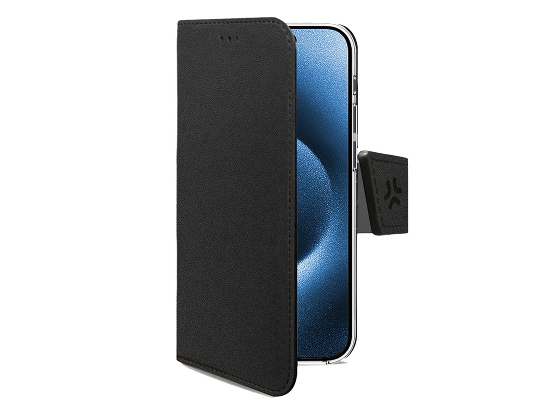 Capa Carteira Para Iphone 17 Pro, Preta, Em Couro Orgânico.