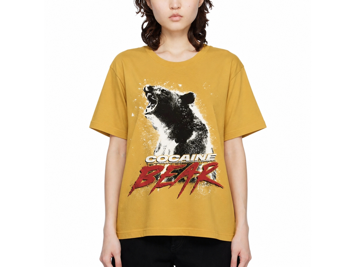 Rockinstone Cocaine Bear Movie Poster Light Solid Ginger Adult T-shirt Size:s