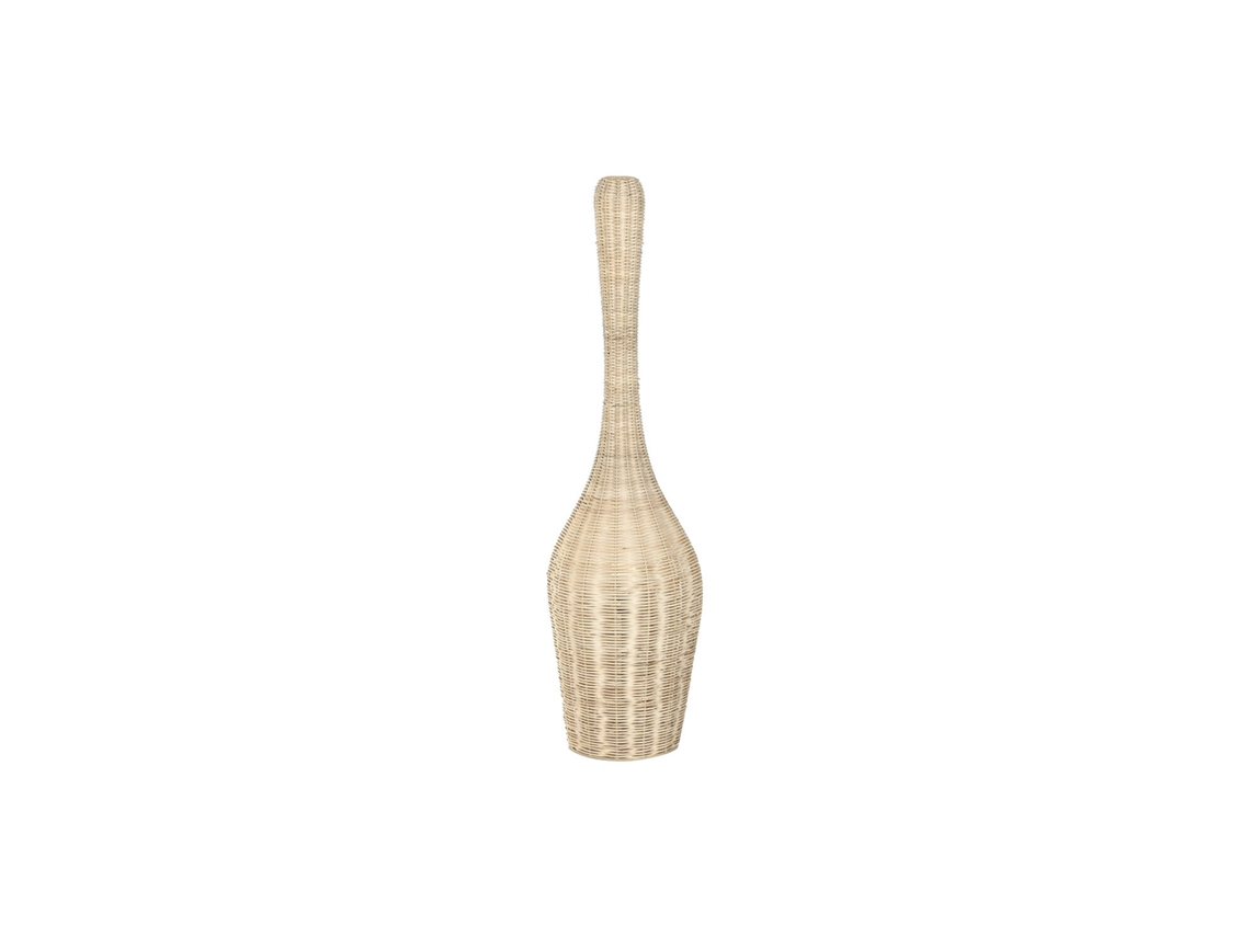 Luminária de Chão em Rattan e Ferro Natural, 25x25x85cm ALEXANDRA HOUSE LIVING