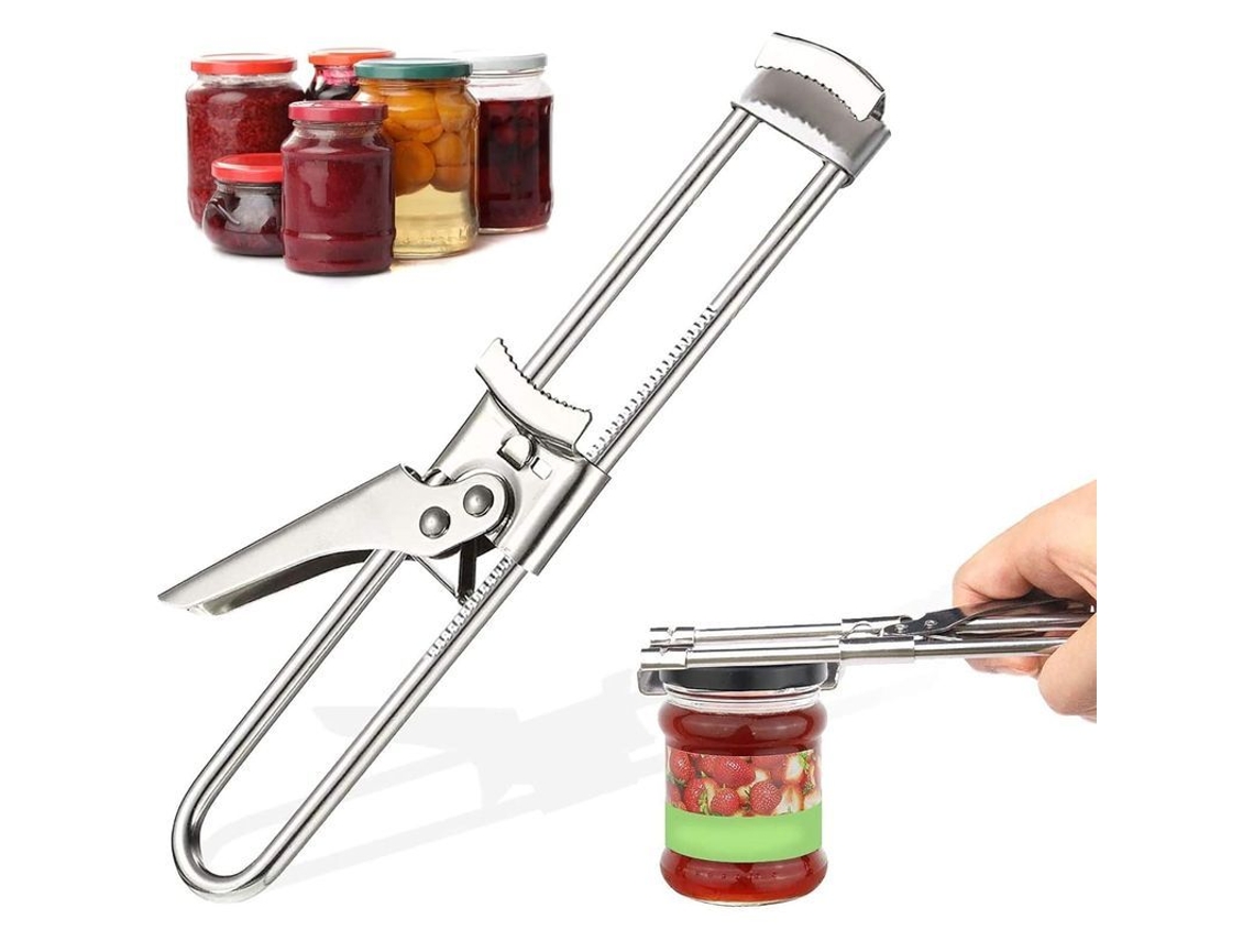 Abretapas Manual De Acero Inoxidable Para Cocina, Ajustable, Suitable Para Frascos, Tarros Y Botellas