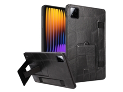 Capa Hexinyigjly Para Xiaomi Mi Pad 7/7pro (11 Polegadas) , Pu Estilo Retrô, Com Suporte Integrado Preto