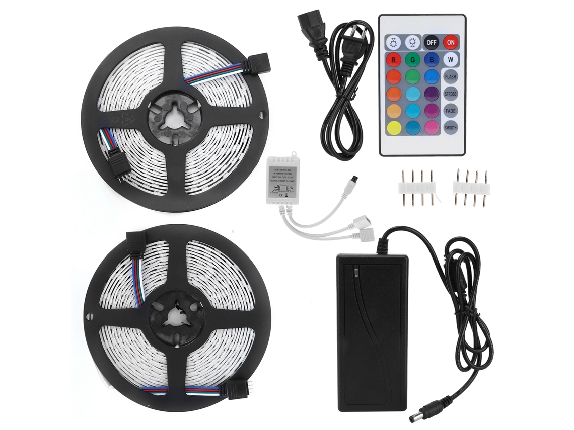 2026 tira Led Rgb de 10m 600leds Regulável Flexível para Decoração Exterior e Iluminação de Quarto