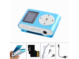 Reprodutor de Música MP3 Portátil com Cartão 128MB Azul | S/MARCA