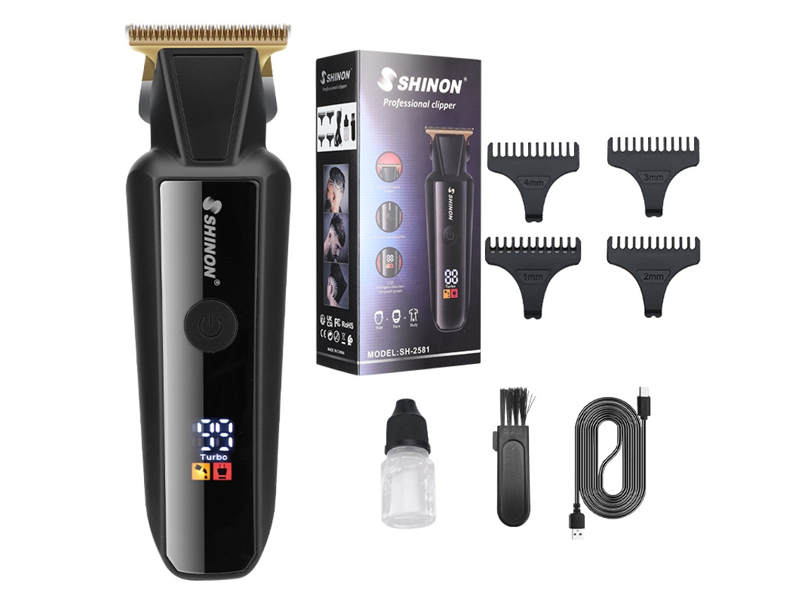 Máquina Cortar Cabelo Recarregavel6 NANA Sh-2581Preto