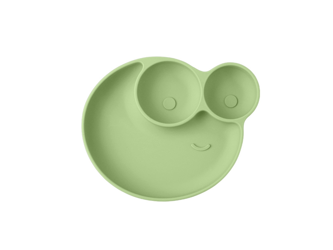 Bandeja De Comida Para Bebê De Silicone Verde-claro: Não Adesiva, Separada, Sem Bpa, Adequada Para Blw (desmame Automático Do Bebê).