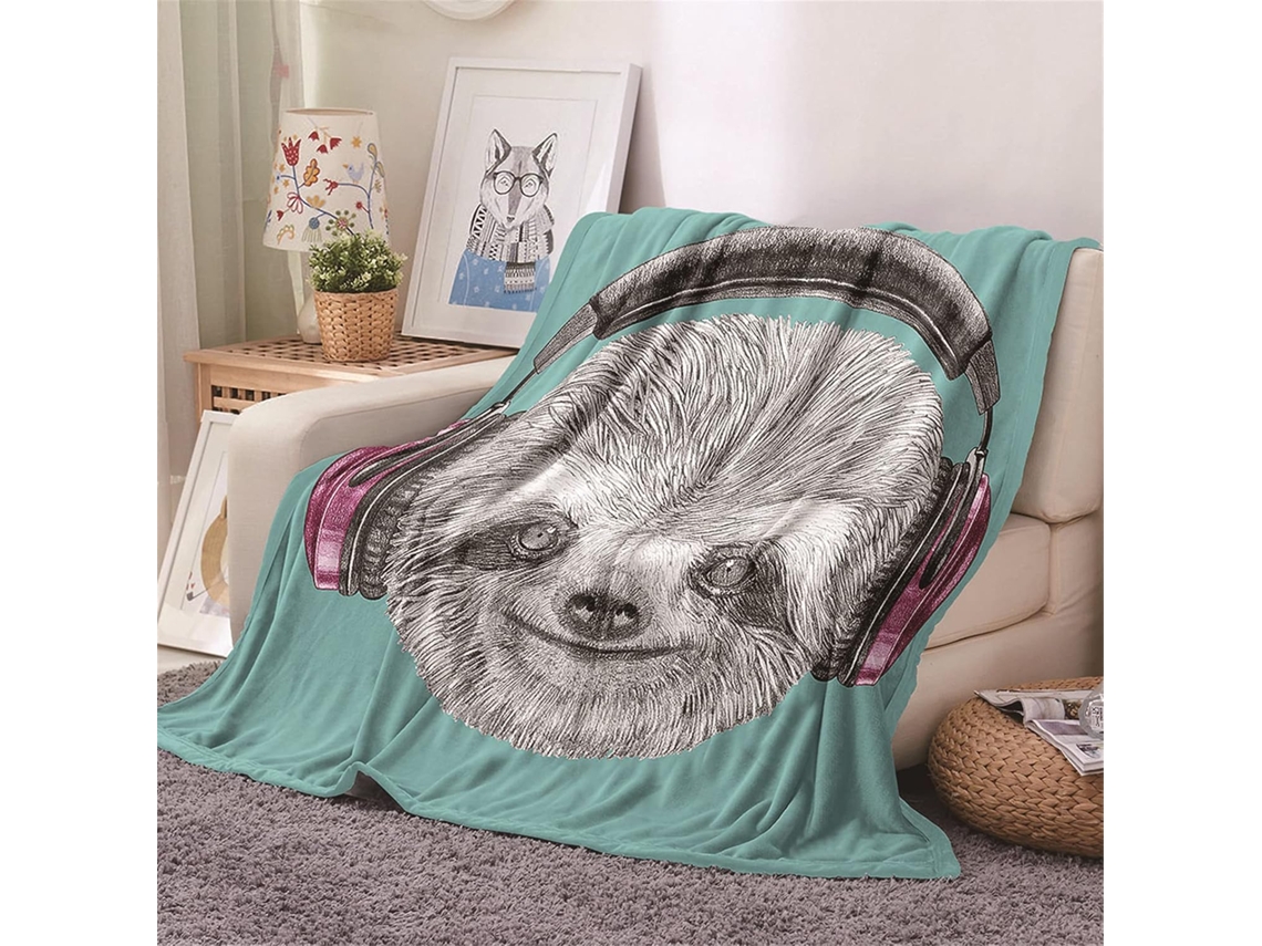 Manta de Lã Flanelada Fansu com Estampa 3d Macia e Quente Microfibra para o Inverno Ideal Cama Ou Sofá Adequad