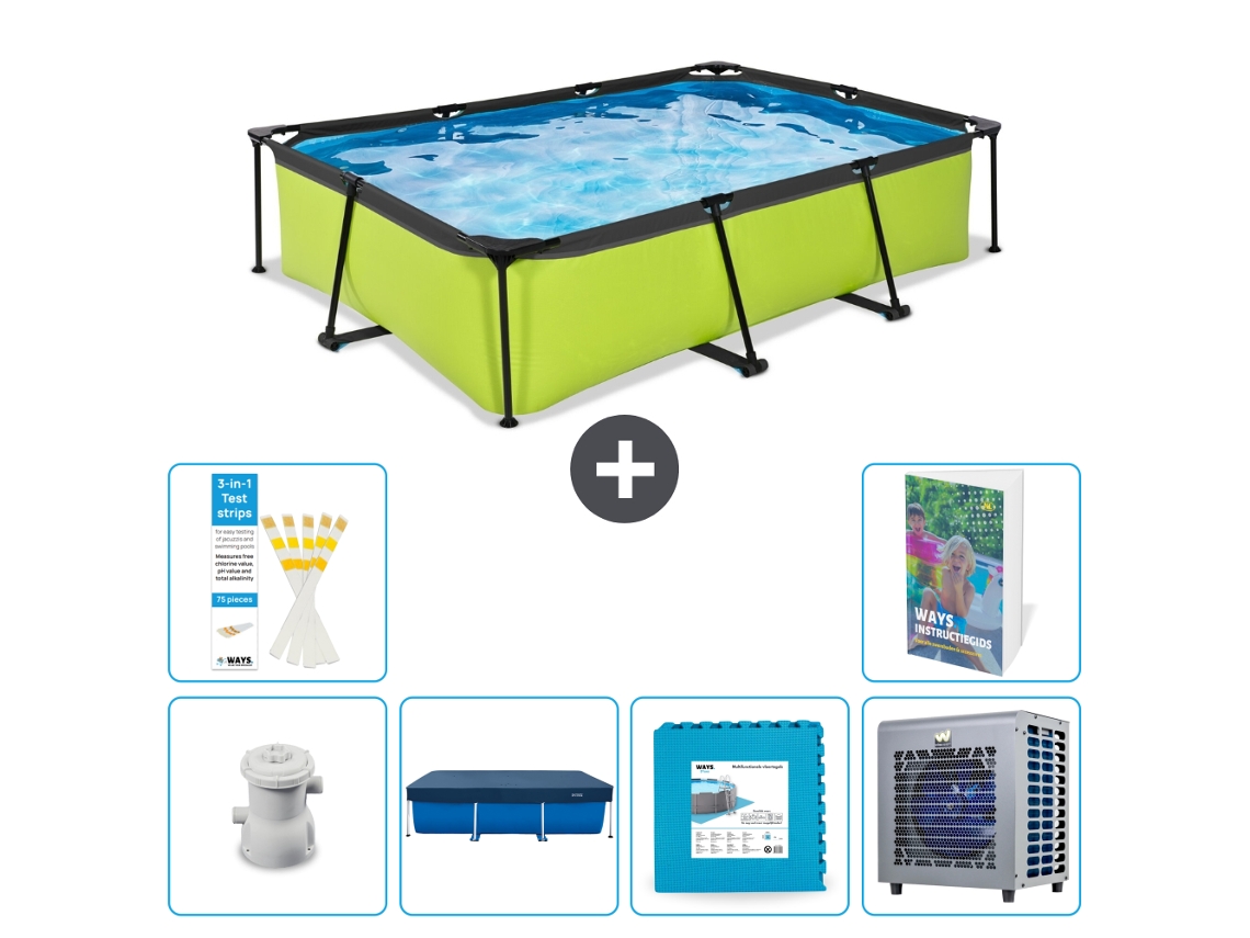 Piscina Exit Retangular 300x200x65 Cm 5 peças S290 EXIT TOYS