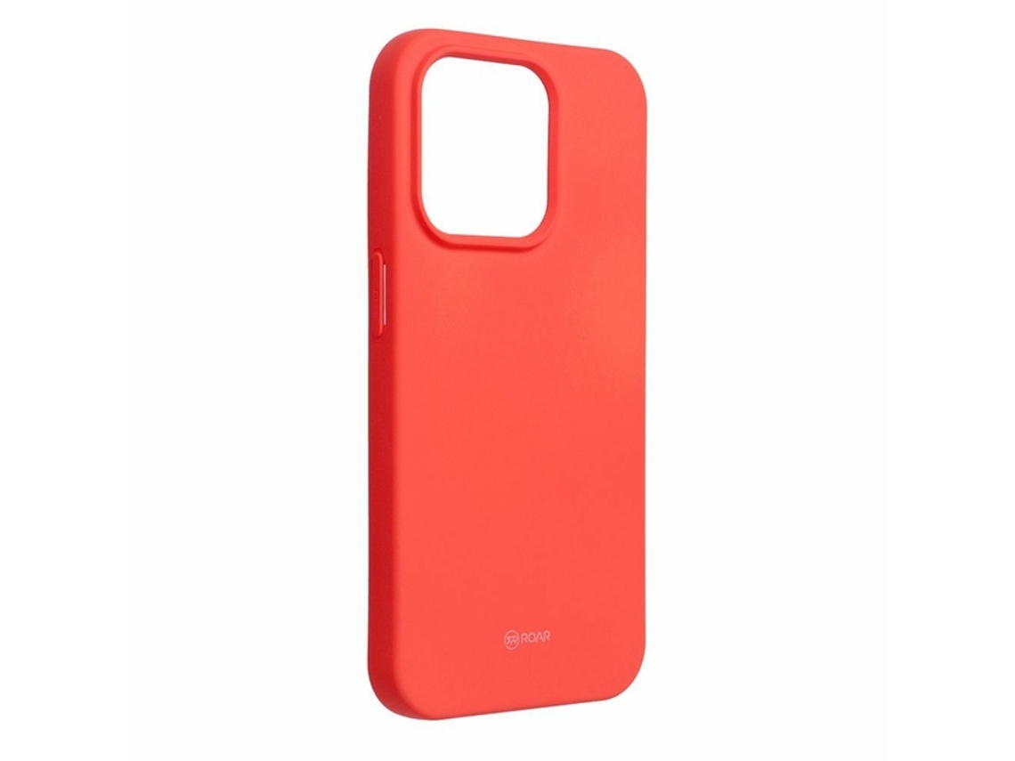 Estojo Gelatina Colorido Pêssego para iPhone 15 Pro ROAR Rosa