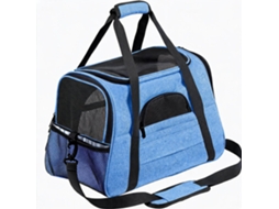 Transportadora Dobrável Para Animais Eifson Com Janela De Rede Até 7kg (azul)