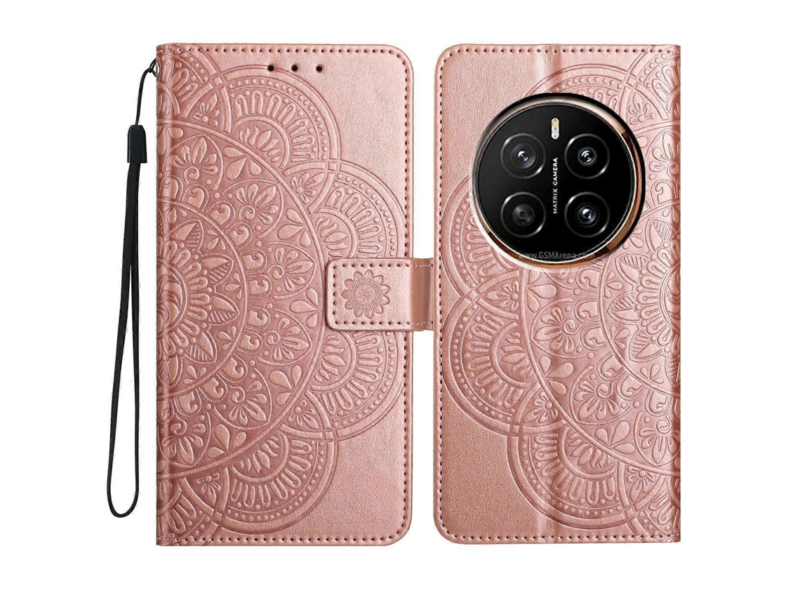 Capa De Couro Para Celular Com Estampa De Flores