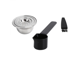 Kit de Cápsulas Reutilizáveis LAXISCREED com Colher, Escova e Gaskets para Bialetti, Café Sustentável e Compatível