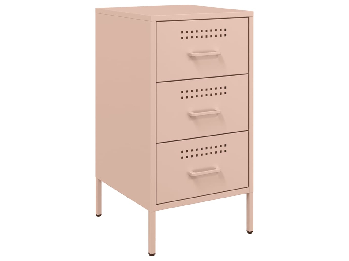 Bedside Cabinet, Bedside Cabinets Vidaxl Cor-de-rosa Aço (n/a)