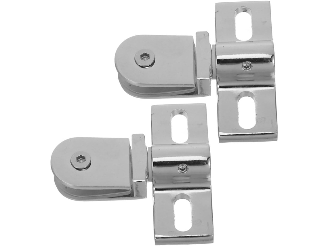 Kit Com 2 Dobradiças Pivotantes Para Porta De Box Vidro, Reforçadas
