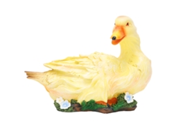 Estátua de Pato em Resina, Decorativa, Amarelo, CHABERLU