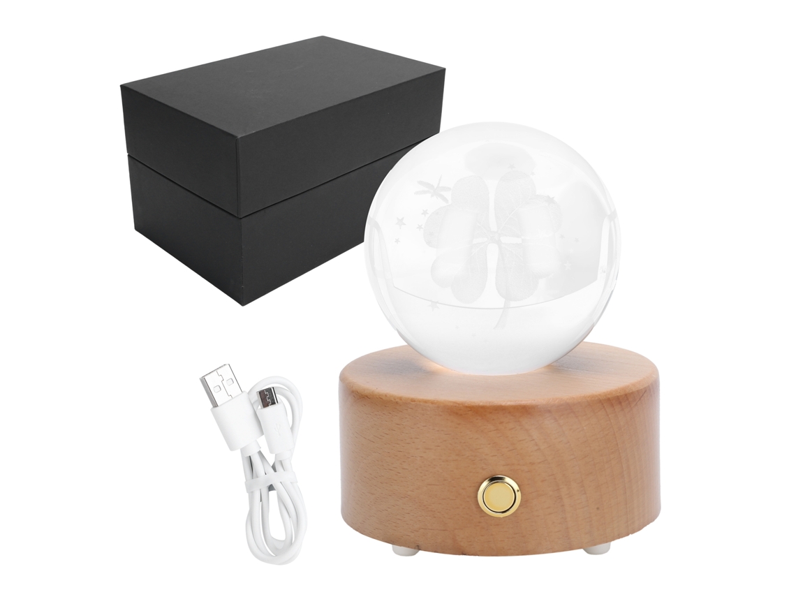 Caixa de Música Bola Cristal Led Bluetooth Presente