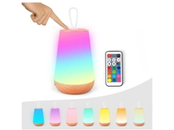 Luz Noturna Lâmpadas De Cabeceira Recarregáveis Usb Luz Regulável Com Controle Remoto E Mudança De Cor Rgb Luz Portátil Branca Yizhood