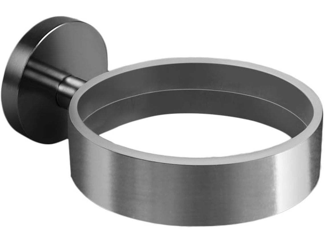Suporte Exclusivo Para Secador De Cabelo Em Aço Inoxidável | Banheiro Com Base Vaso Sanitário (aço Escovado)
