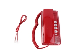 Aetheria telefone Fixo Sem Identificação de Chamadas para Hotel e Família Montagem em Parede Vermelho