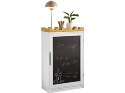 Cómoda Infantil SOBUY KMB43-W (Branco e Castanho - 30x63x100 cm)