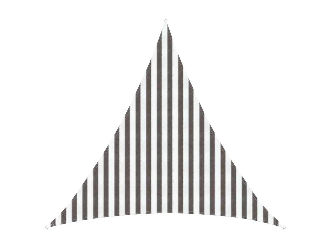 Vidaxl Vela De Sombra 3 X 3 X 3 M Hdpe Triangular Cinza Claro E Branco