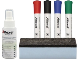Kit de Acessórios para Quadros Brancos REXEL Escrita + Limpeza