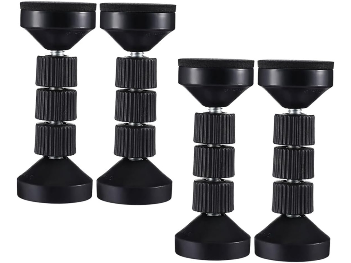 Shineofi Conjunto De 4-batentes Cama Ajustáveis Com Rosca Para Cabeceira E Parede, Acessório De Plástico Para Estrutura