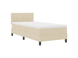 Cama Bocom Colchão Creme Tecido Vidaxl Bege Fabric (90x200 Cm)