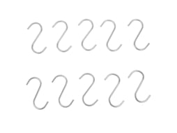 Conjunto de 10 Ganchos Portáteis em Aço Inoxidável para Utensílios Cozinha, Estilo Gancho em S BRILVIBERA