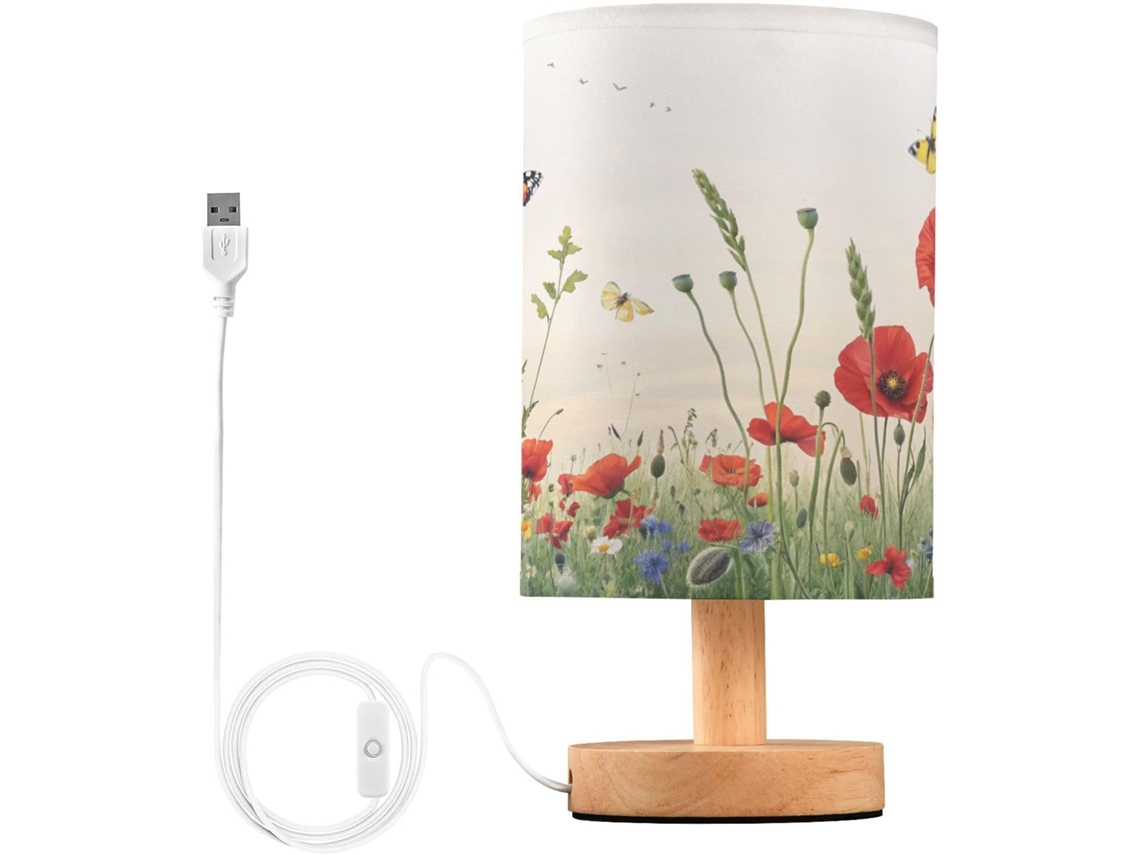 Abajur De Cabeceira Em Formato Pássaro Para Quarto, Abajur De Cabeceira Led, Luminária De Leitura Com Portas Usb E